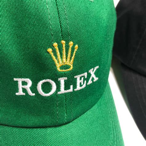 rolex hat green|Rolex front embroidered green cap.